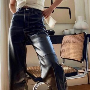 Simonett Kika Vegan Leather Pants Black Medium